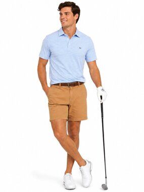 Peter Millar Chino Shorts Mens 32 Peach Pima Cotton Golf Preppy